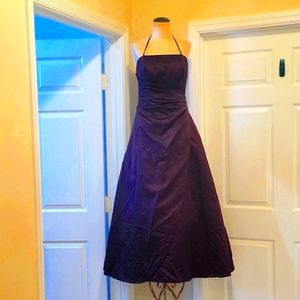 David's Bridal brown halter dress size 8